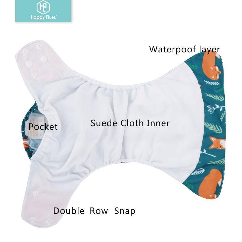 Happyflute 4pcs/set Washable Eco-friendly Cloth Diaper - L & M Kee, LLC