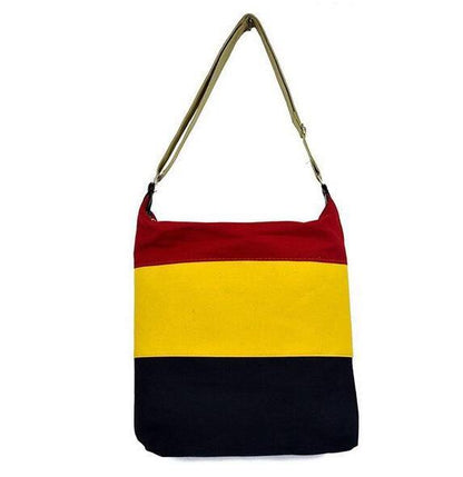 Colorful Stripes Canvas Shoulder Bag - L & M Kee, LLC