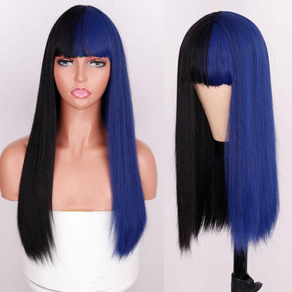 Long Straight Wig With Bangs - L & M Kee, LLC