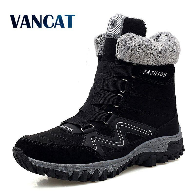Plush Warm Ankle Boots Waterproof Couples Snow Boots Big Size 35-46 - L & M Kee, LLC