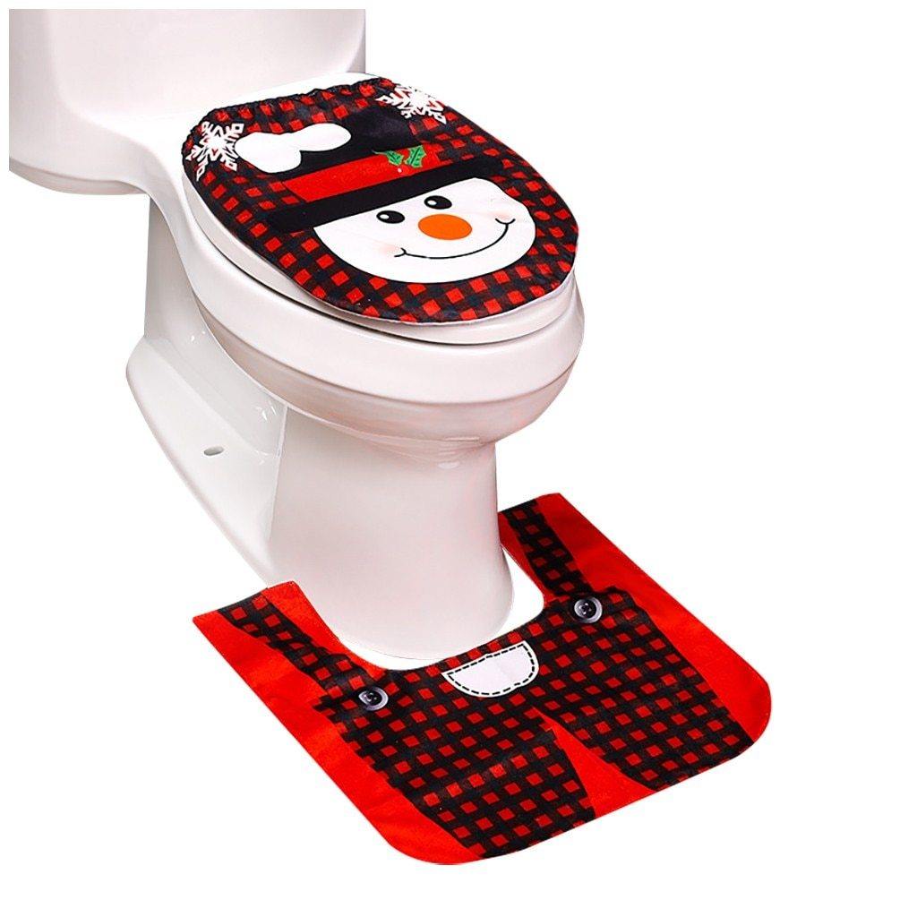 Christmas Toilet Decoration Santa Claus Bathroom Set - L & M Kee, LLC