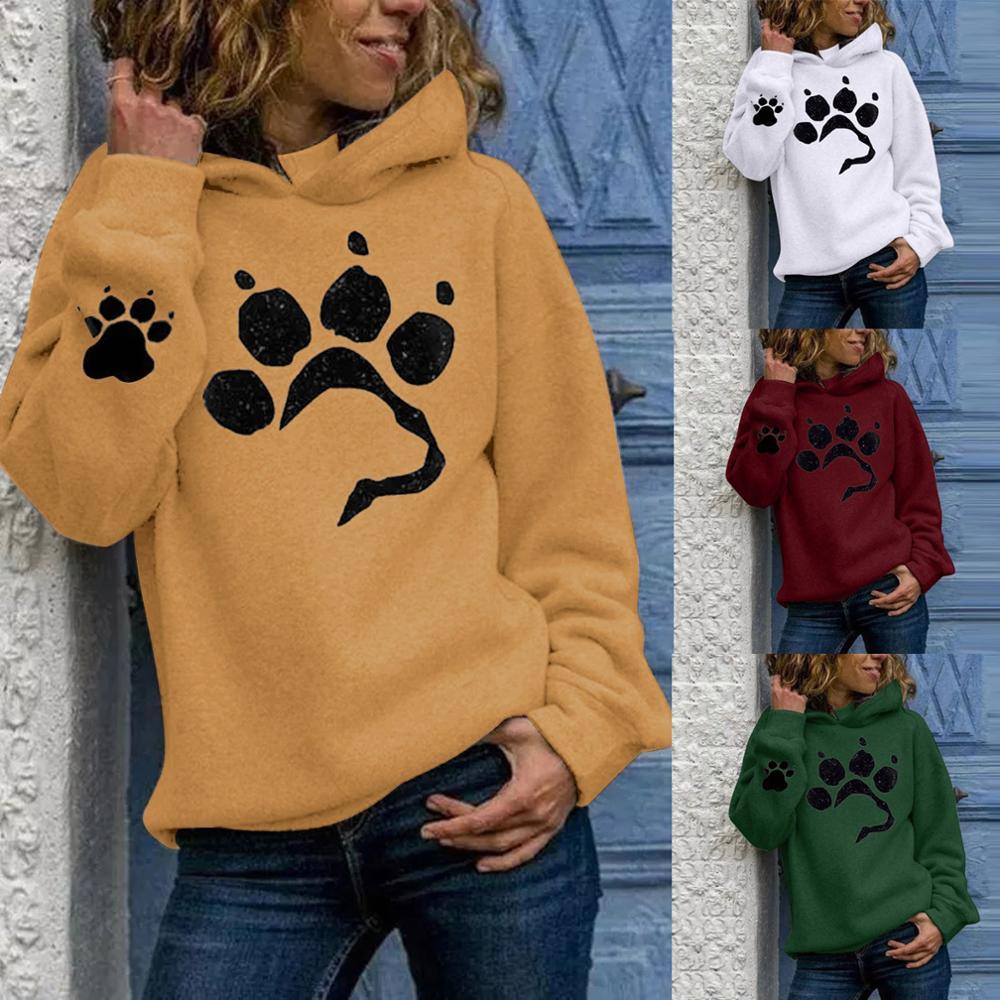 Dog Paw Print Women's Hoodies - L & M Kee, LLC