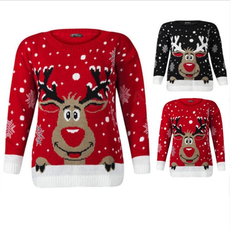 Deer Casual Ugly Christmas Sweater - L & M Kee, LLC