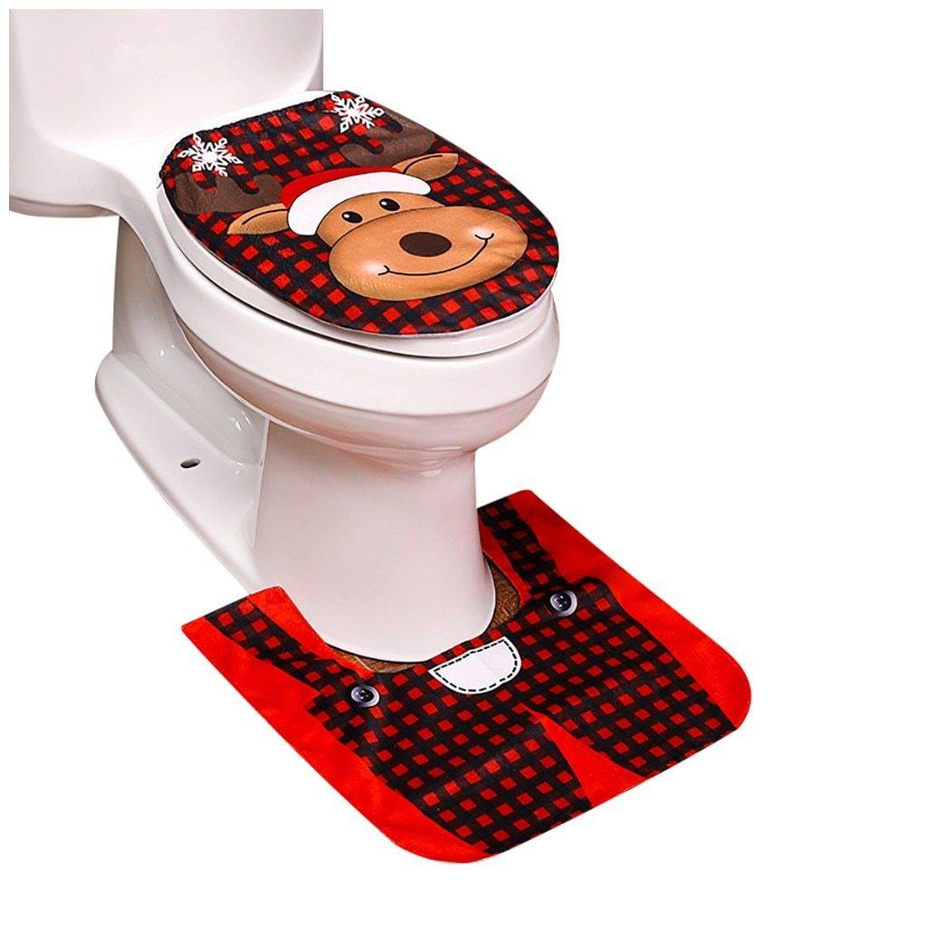 Christmas Toilet Decoration Santa Claus Bathroom Set - L & M Kee, LLC