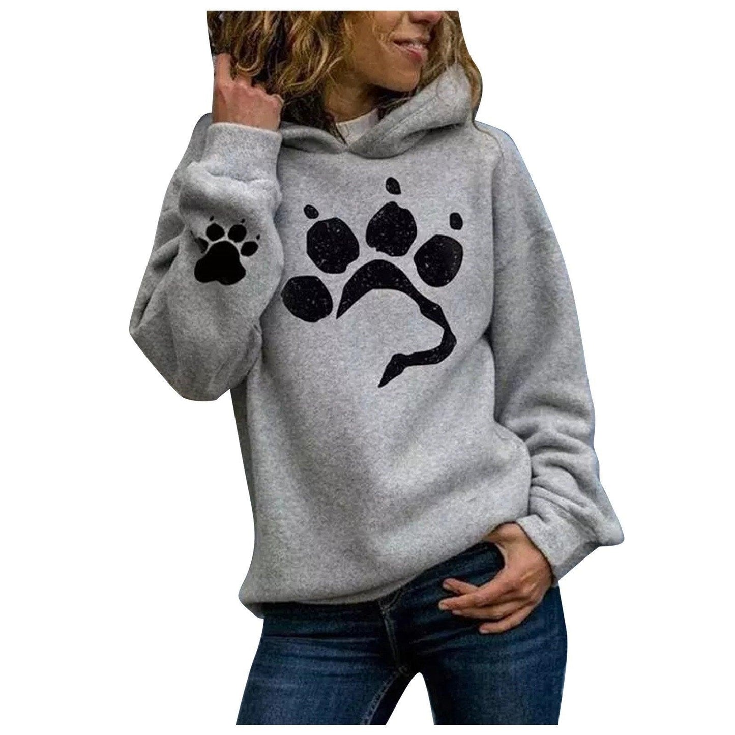 Dog Paw Print Women's Hoodies - L & M Kee, LLC