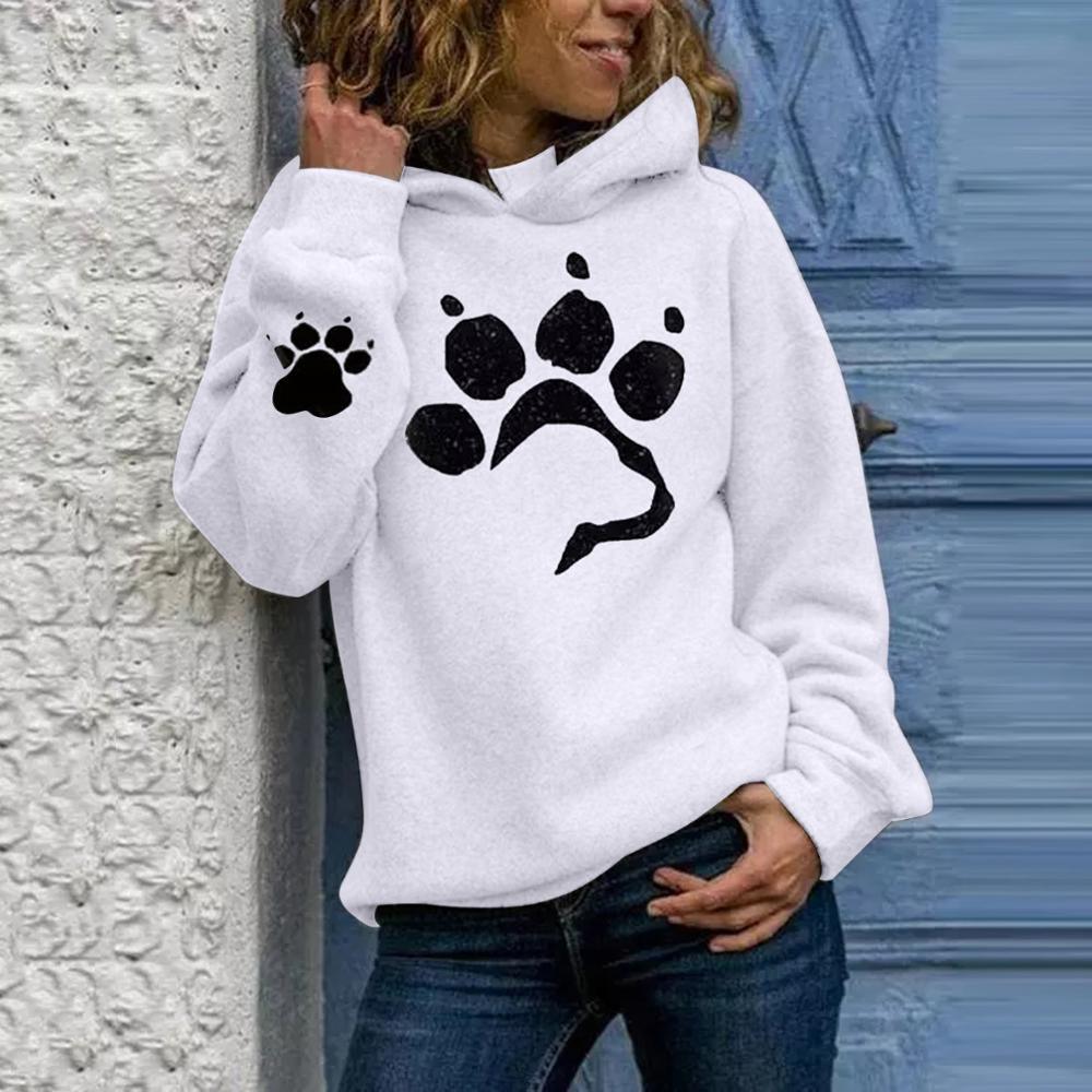 Dog Paw Print Women's Hoodies - L & M Kee, LLC