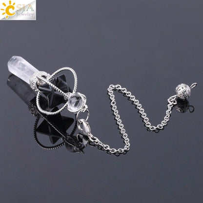 Rotatable Pendulum Quartz Pendant Necklace - L & M Kee, LLC