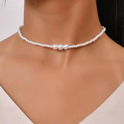 Imitation Pearl Choker - L & M Kee, LLC