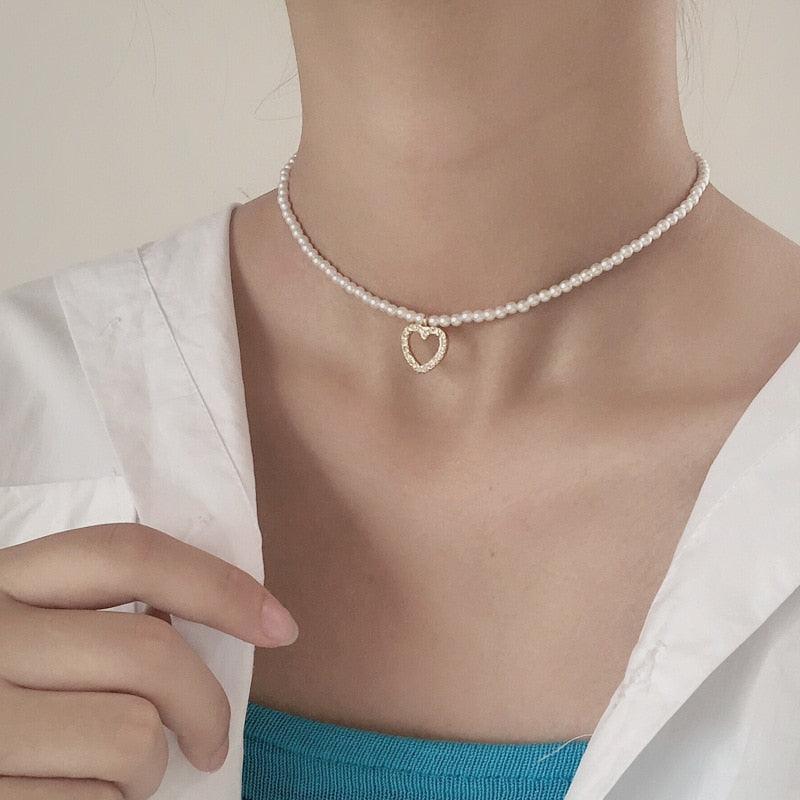 Imitation Pearl Choker - L & M Kee, LLC