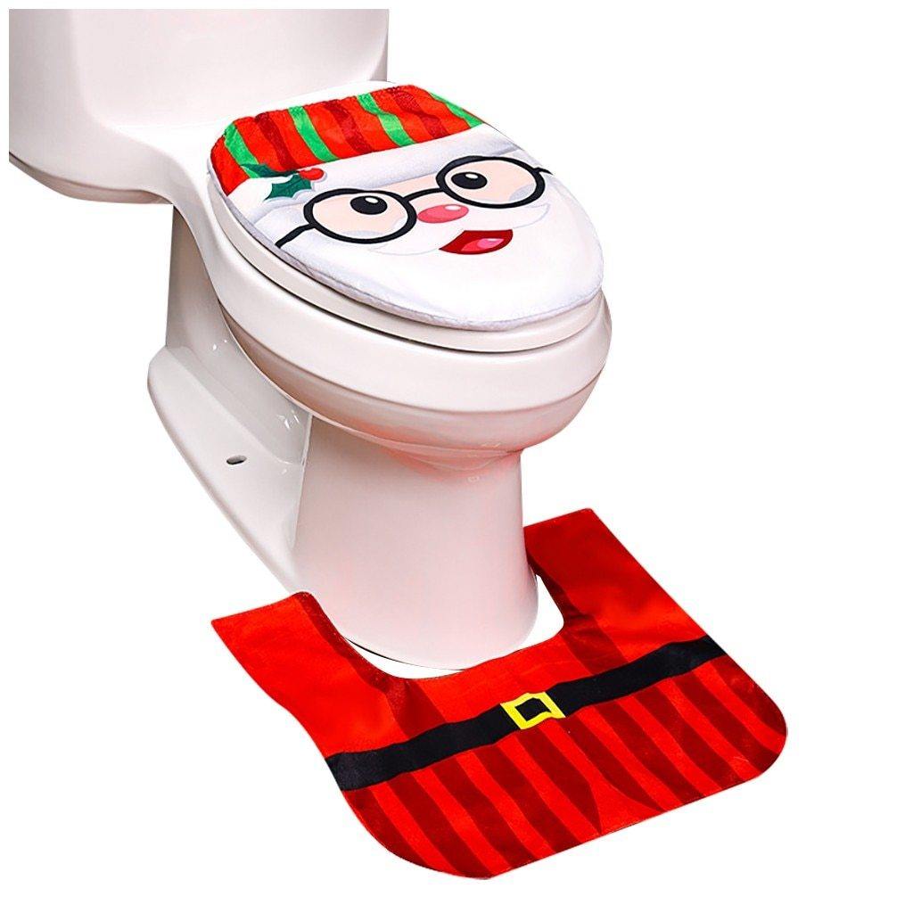 Christmas Toilet Decoration Santa Claus Bathroom Set - L & M Kee, LLC