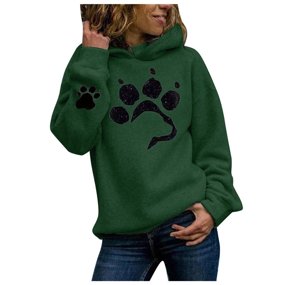 Dog Paw Print Women's Hoodies - L & M Kee, LLC