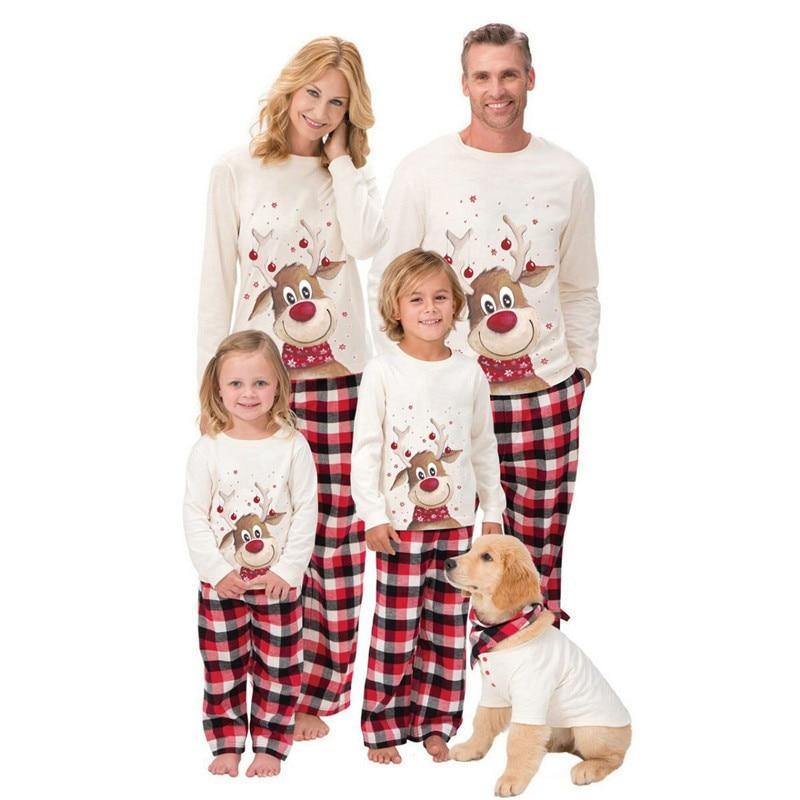 Christmas Family Matching Pajamas Set | Reindeer - L & M Kee, LLC