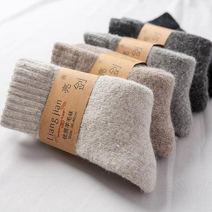 Men Super Thicker Solid Merino Wool Socks - L & M Kee, LLC