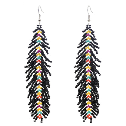 Multicolors Beaded Drop Earrings - L & M Kee, LLC