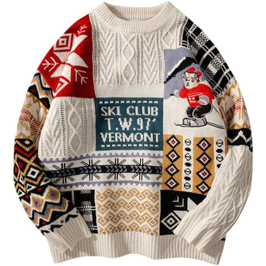 Ugly Christmas Sweater Y2K Oversize Knitted