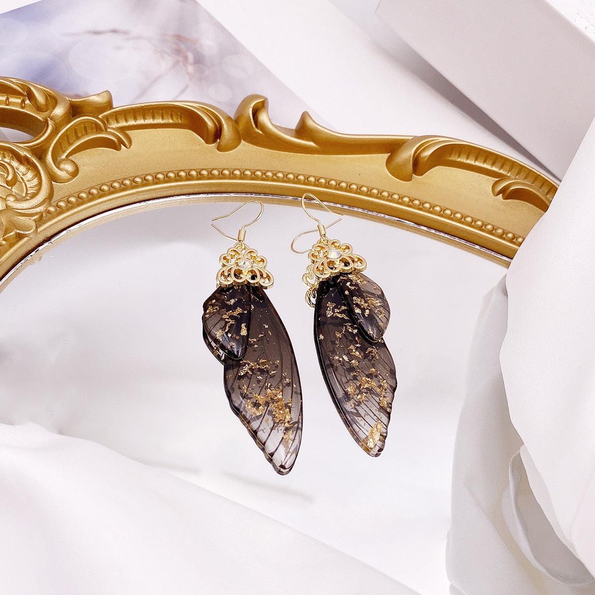 Femme Wing Drop Earrings - L & M Kee, LLC