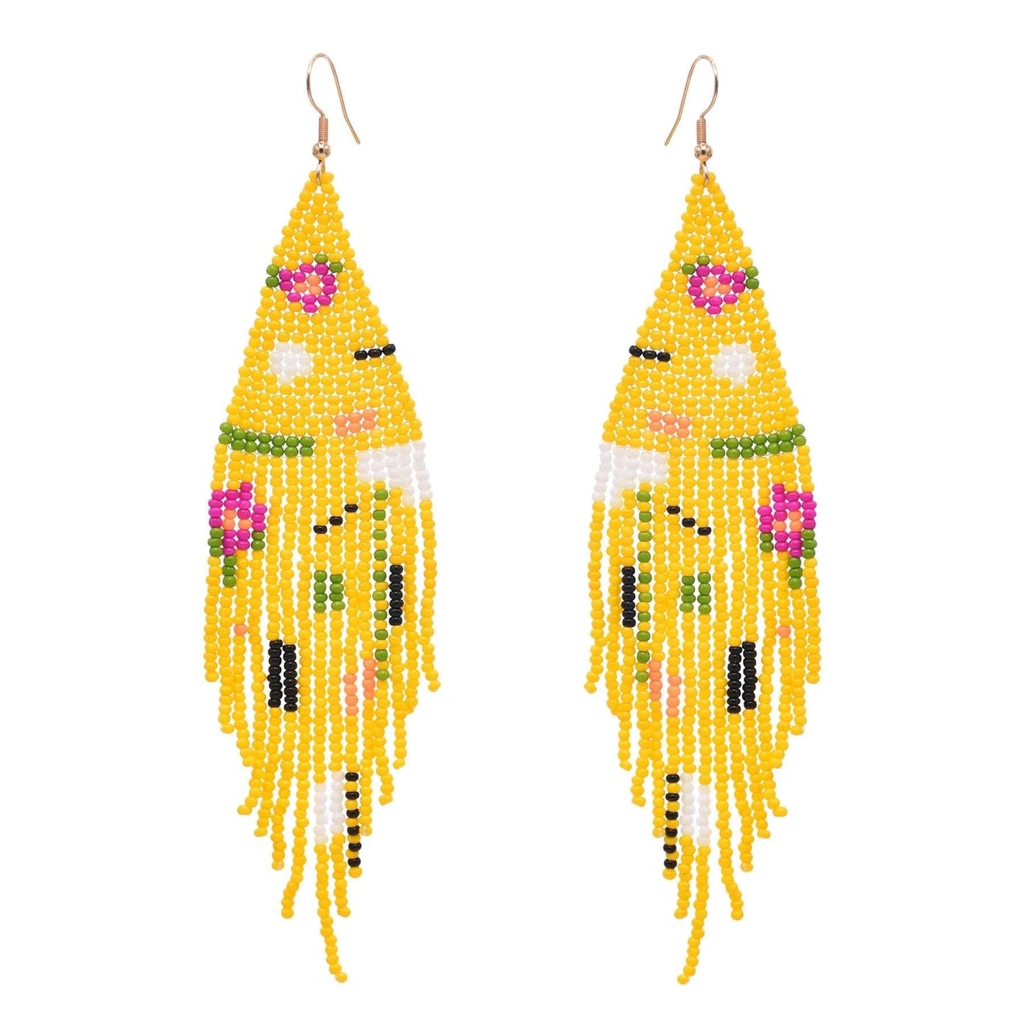 Multicolors Beaded Drop Earrings - L & M Kee, LLC