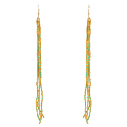 Multicolors Beaded Drop Earrings - L & M Kee, LLC