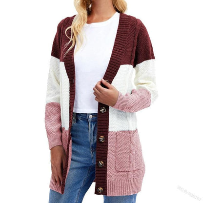Patchwork Cardigan Sweater - L & M Kee, LLC