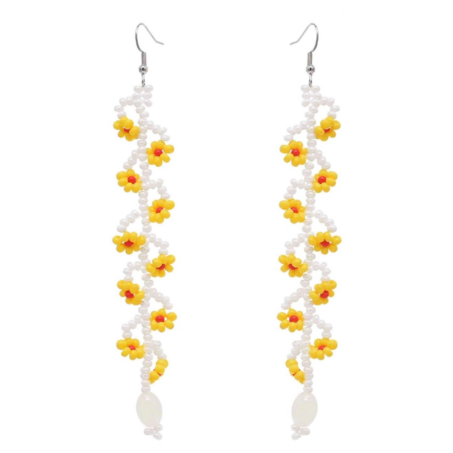 Multicolors Beaded Drop Earrings - L & M Kee, LLC