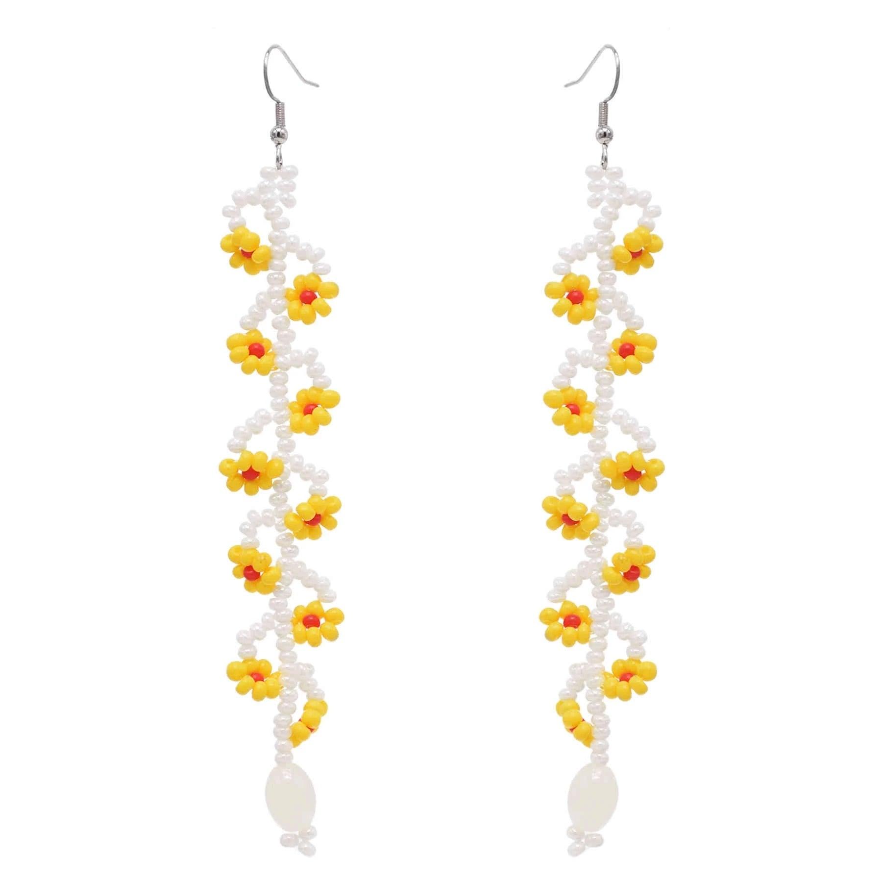 Multicolors Beaded Drop Earrings - L & M Kee, LLC