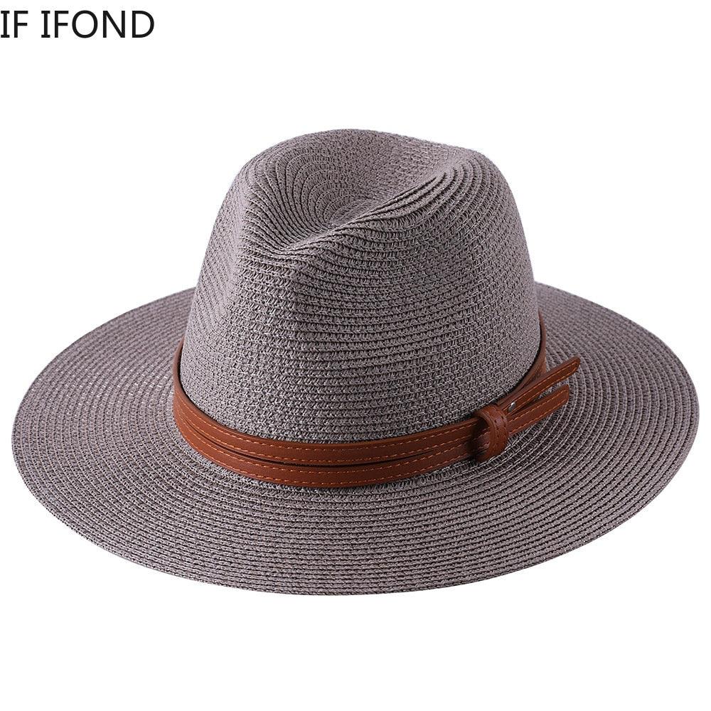 56-58-59-60CM Natural Panama Hat - L & M Kee, LLC