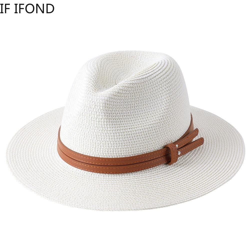 56-58-59-60CM Natural Panama Hat - L & M Kee, LLC