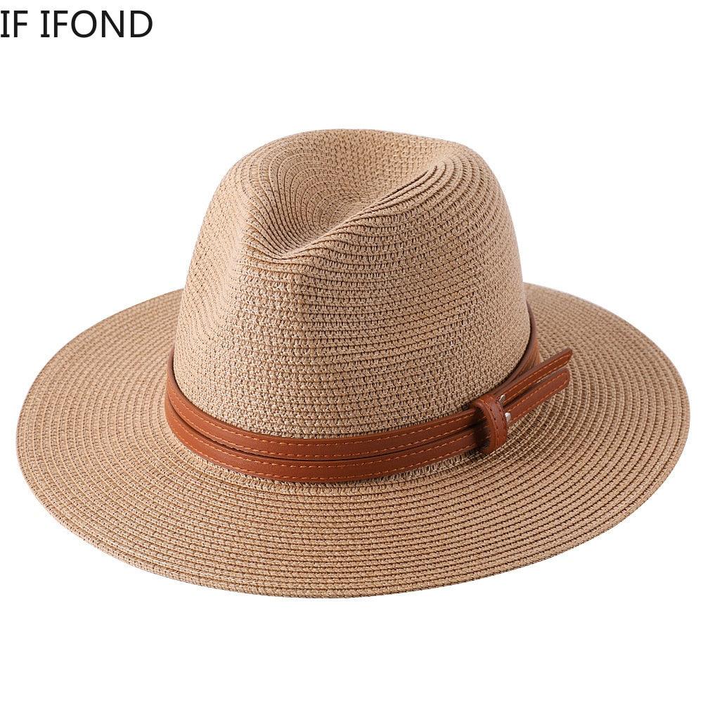 56-58-59-60CM Natural Panama Hat - L & M Kee, LLC