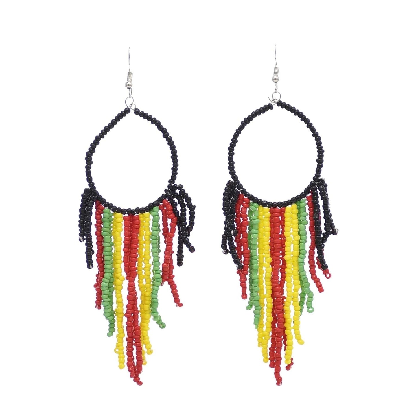 Multicolors Beaded Drop Earrings - L & M Kee, LLC