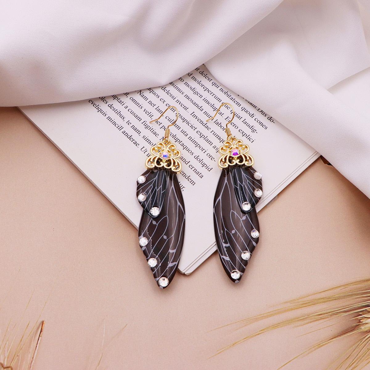 Femme Wing Drop Earrings - L & M Kee, LLC