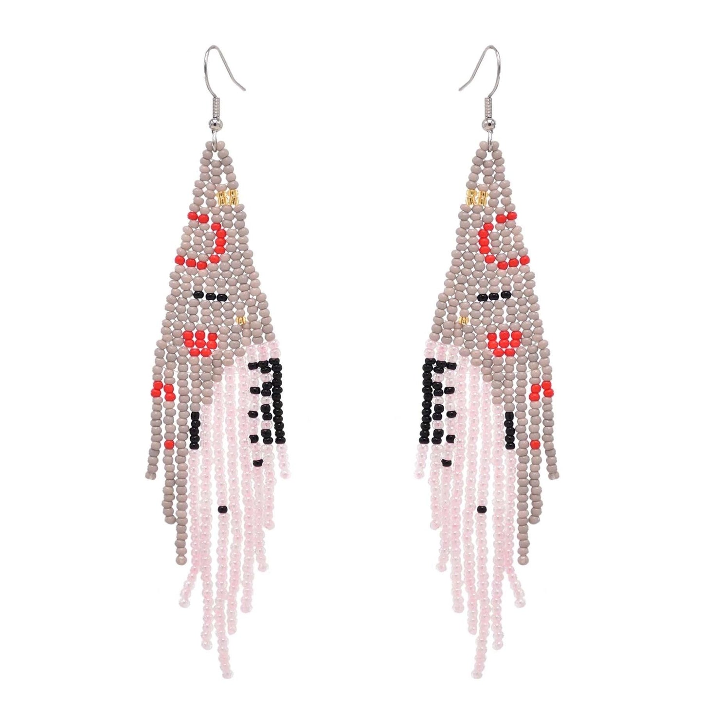 Multicolors Beaded Drop Earrings - L & M Kee, LLC