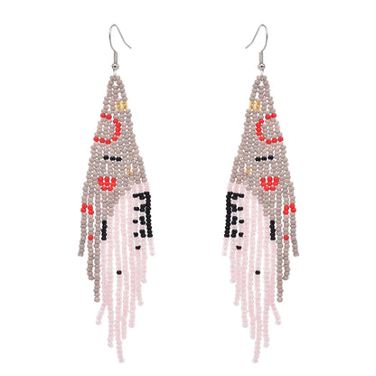 Multicolors Beaded Drop Earrings - L & M Kee, LLC