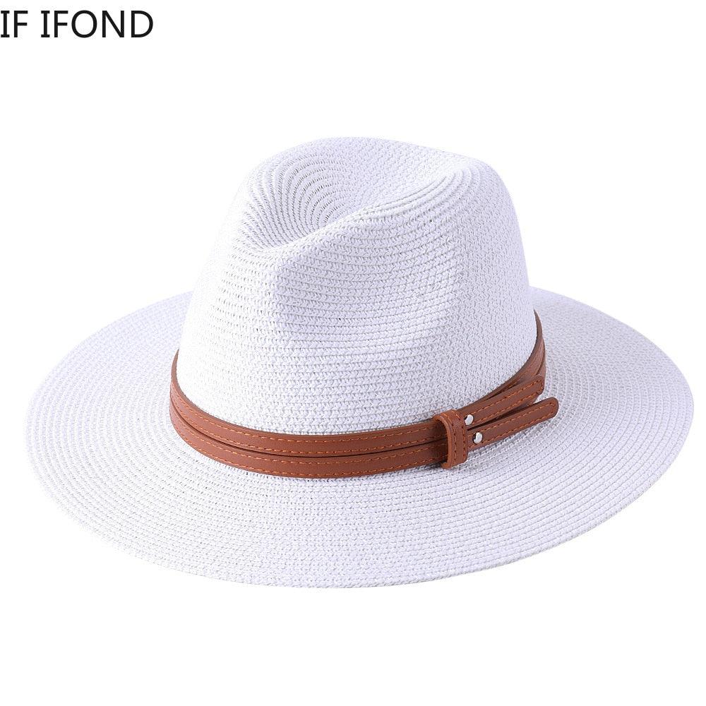 56-58-59-60CM Natural Panama Hat - L & M Kee, LLC