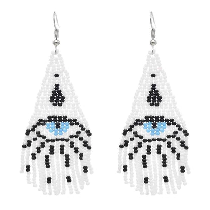 Multicolors Beaded Drop Earrings - L & M Kee, LLC