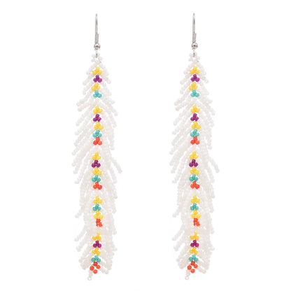 Multicolors Beaded Drop Earrings - L & M Kee, LLC