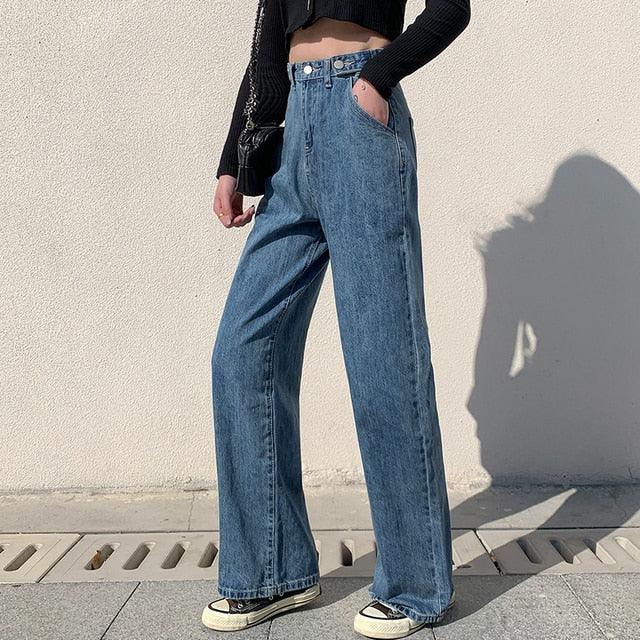 High Waist Streetwear Mom Jeans - L & M Kee, LLC