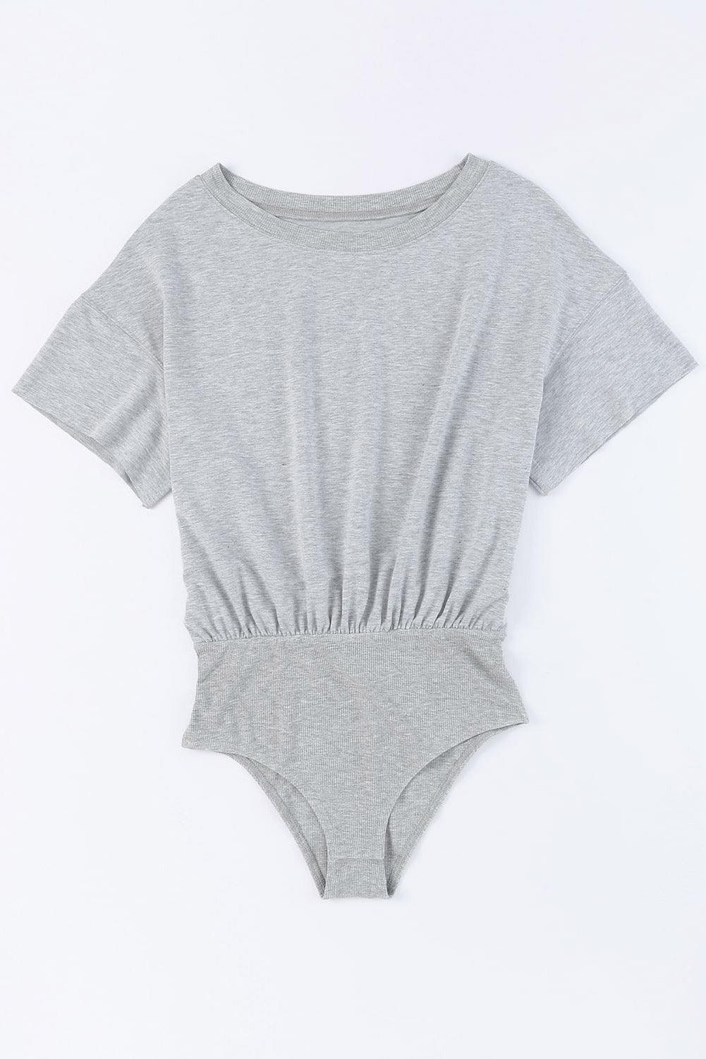 Drop Shoulder Sleeve Oversize Bodysuit - L & M Kee, LLC