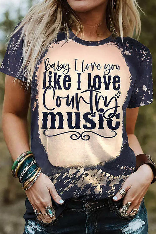 Baby I Love You Like I Love t Country music Graphic Tee - L & M Kee, LLC