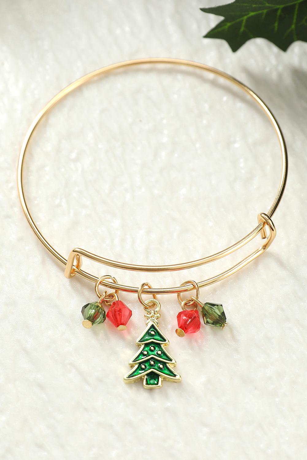 Christmas Candy Cane Beading Pendant Bracelet - L & M Kee, LLC