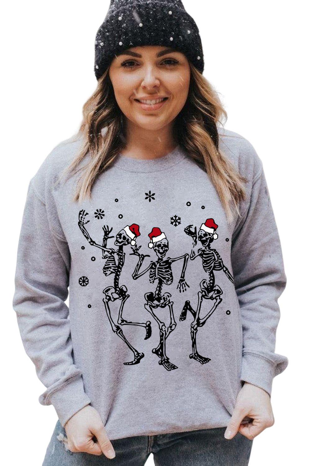 MERRY and BRIGHT Leopard Print Pullover Sweatshirt - L & M Kee, LLC