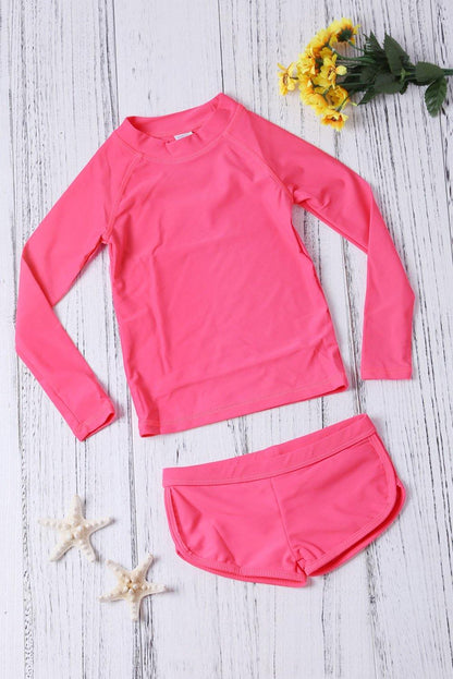 Rosy Long Sleeve Rash Guard for Little Girls - L & M Kee, LLC