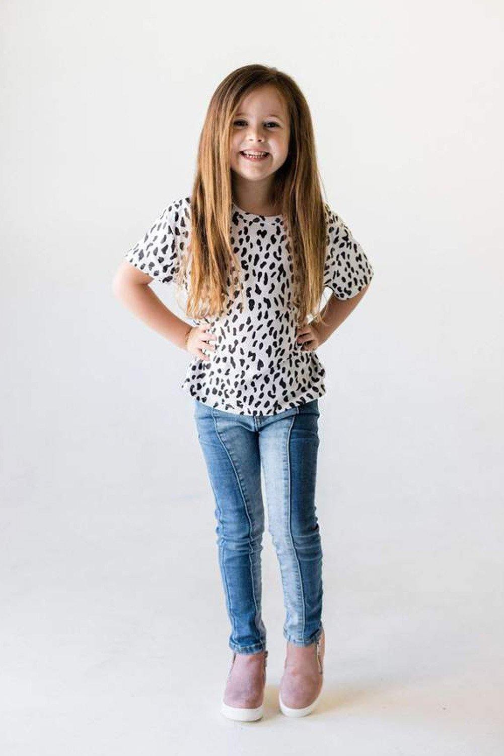 Leopard Little Girls' Tee - L & M Kee, LLC