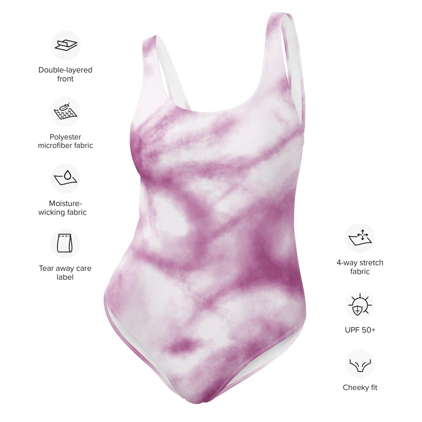Purple Tie Dye One-Piece Swimsuit - L & M Kee, LLC
