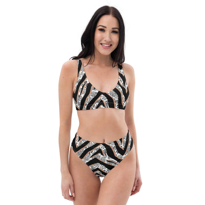 Tiger High Waisted Bikini - L & M Kee, LLC