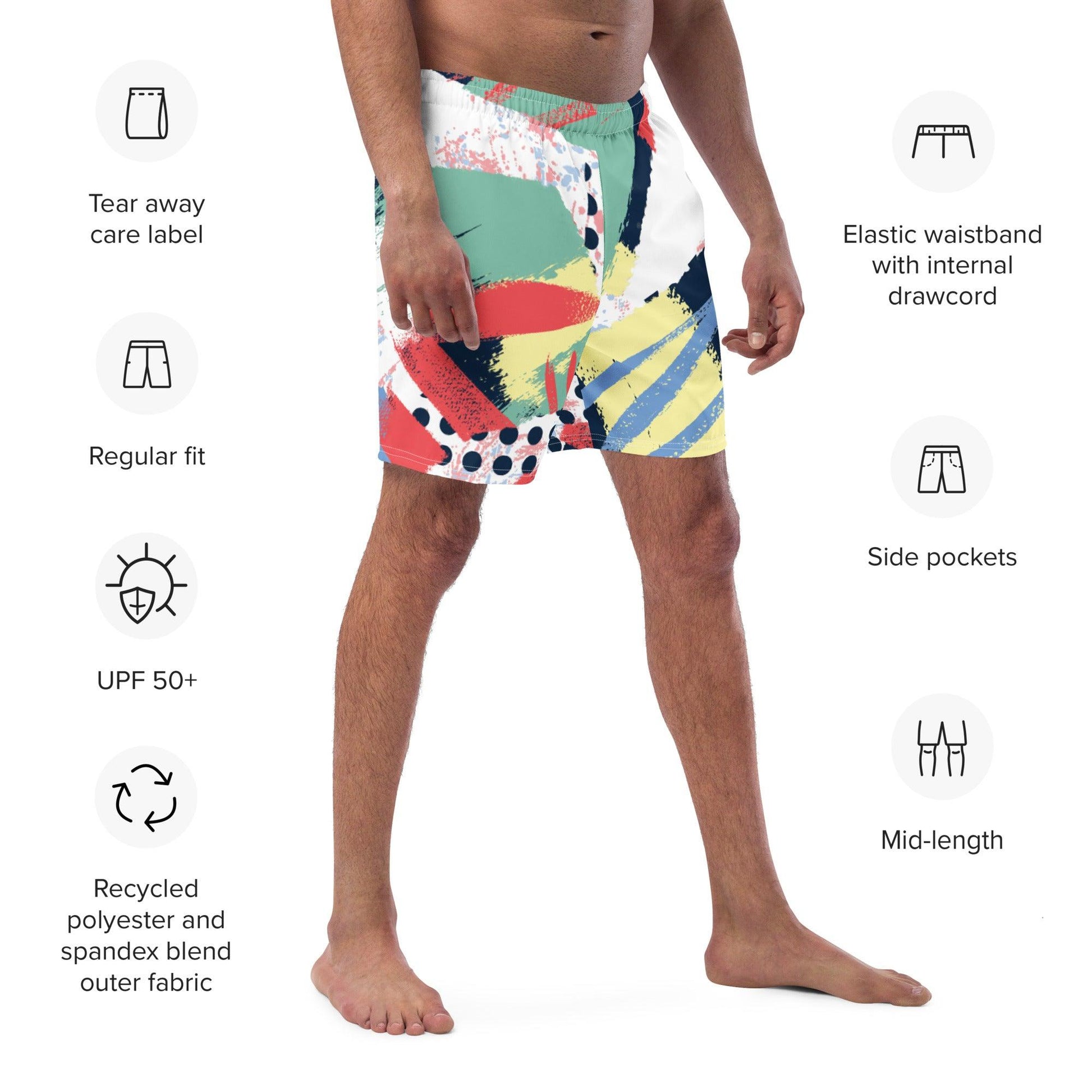 Print Splash Men's Swim Trunks - L & M Kee, LLC