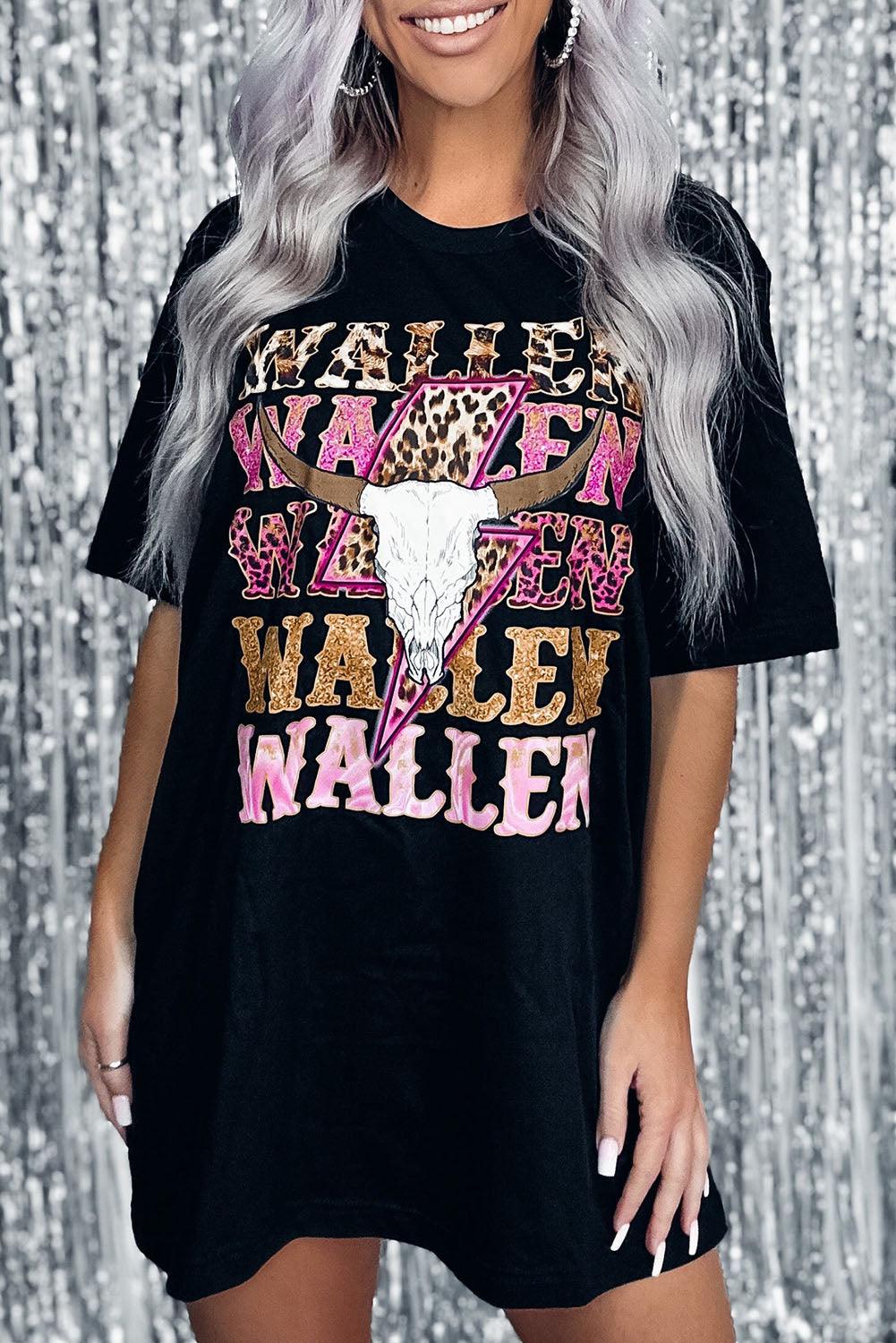 WALLEN Cowskull Graphic Oversized Tee - L & M Kee, LLC