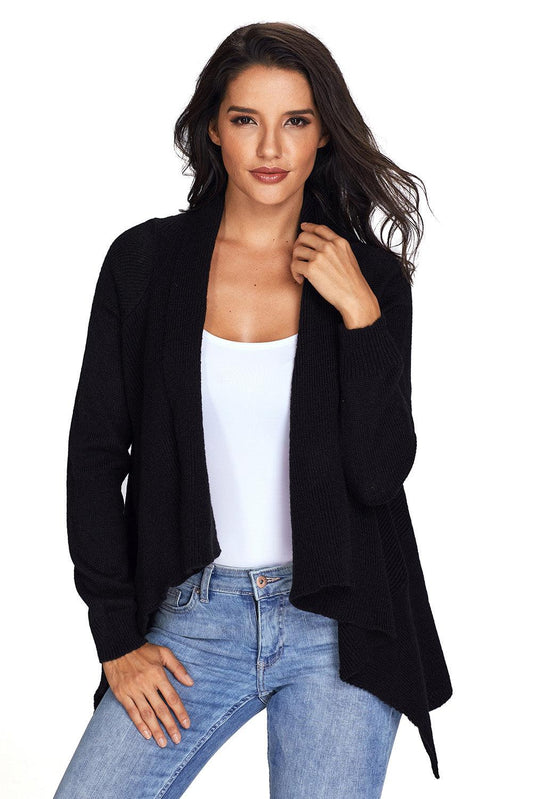 Waterfall Long Sleeve Sweater Cardigan - L & M Kee, LLC