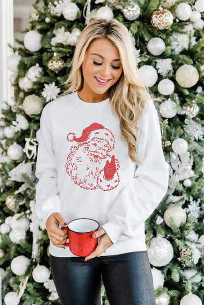 Father Christmas Embroidered Sweatshirt - L & M Kee, LLC