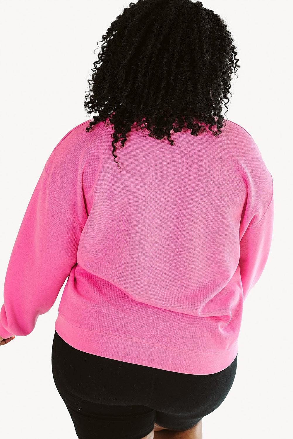 May Contain Wine Crew Neck Plus Size Sweatshirt - L & M Kee, LLC