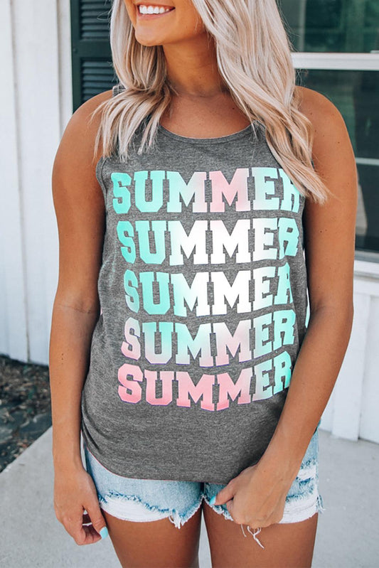 Summer Graphic Tank Top - L & M Kee, LLC